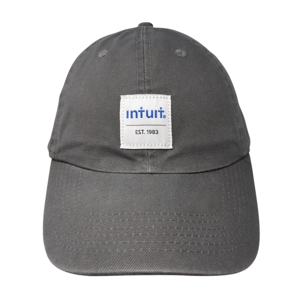 Intuit Patch Slideback Hat Gray One Size Adjustable Quake City Caps